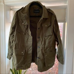 banana republic army green utility jacket